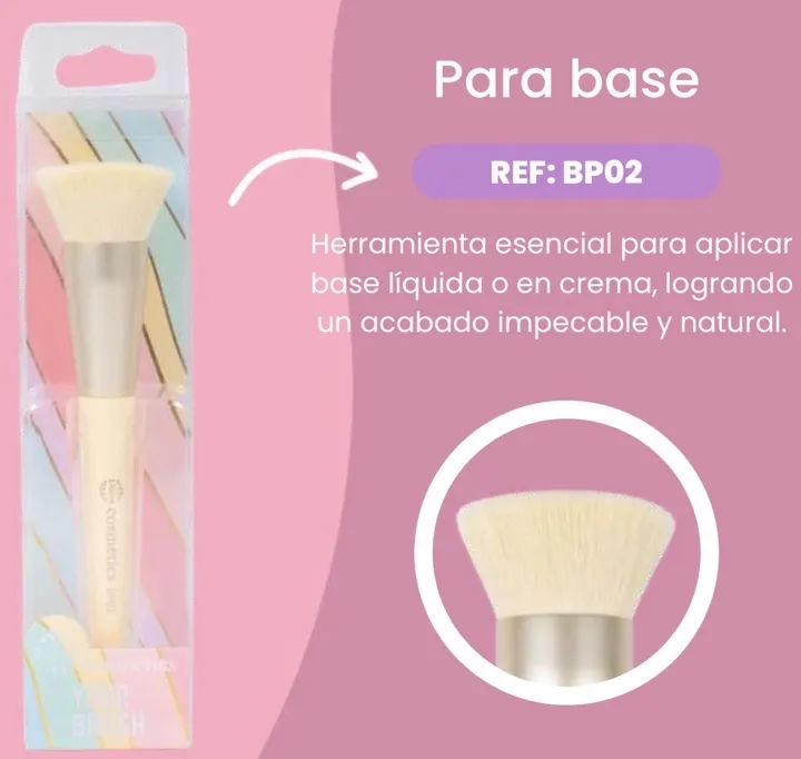 brocha professional para base Miis Cosmetics