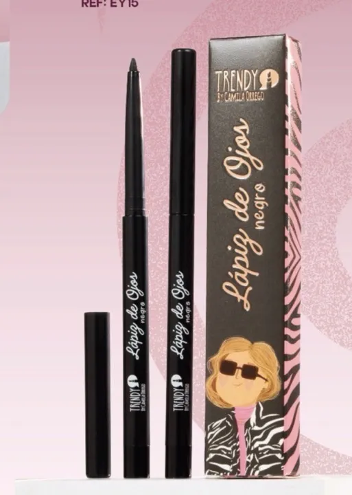trendy locura lápiz de ojos negro