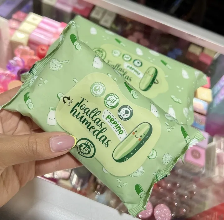 toallas desmaquillantes pepino 🥒 x15