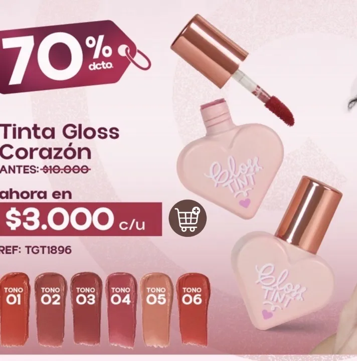 trendy locura tinta gloss corazón
