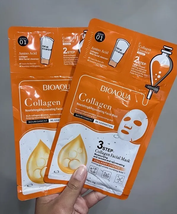 mascarilla facial 3 pasos colageno bioaqua