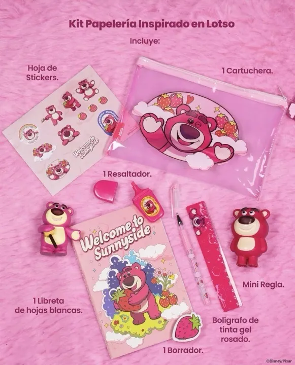 kit papelería lotso