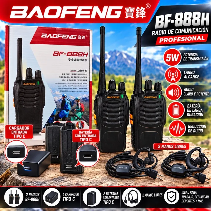 PAREJA DE RADIO BAOFENG 888H