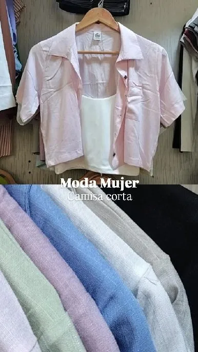404 Camisa  lino manga corta susan