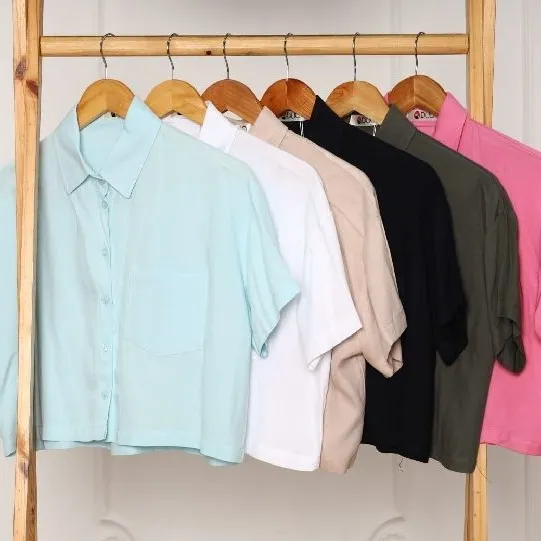 436 Camisa rayon manga corta duo