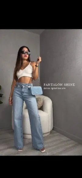 436 Jean Wide Leg brillo Sara