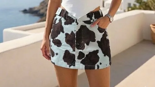 436 Falda short vaquita sohana