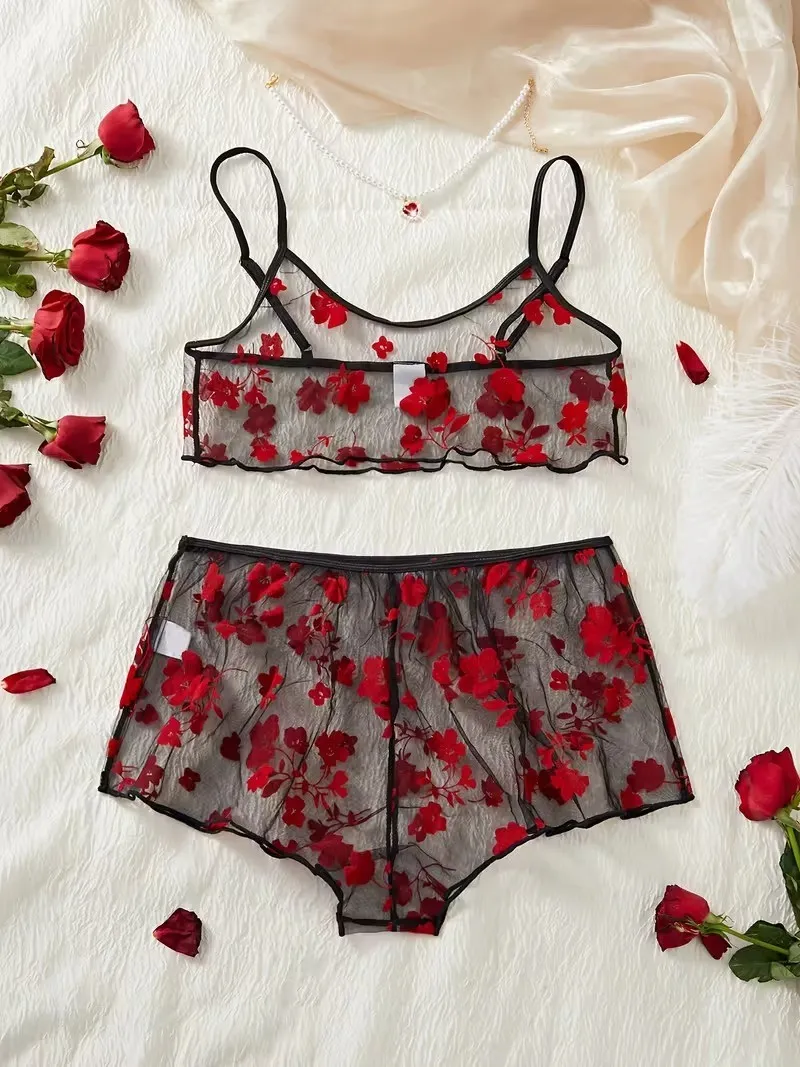 CONJUNTO SHORT FLORAL LCJ52
