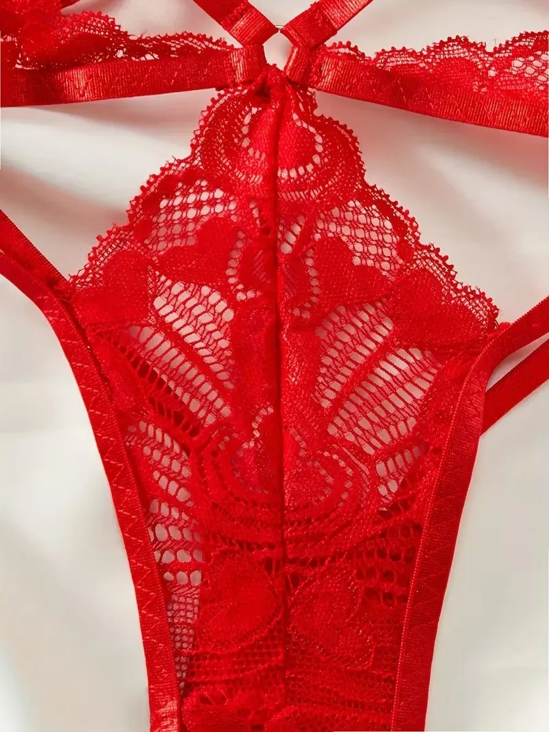 CONJUNTO ENCAJE CORAZON LCJ46