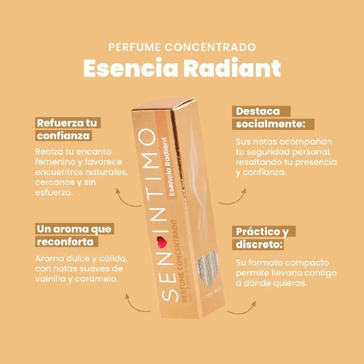 SEN INTIMO - PERFUME CON FEROMONA EN ROLL ON 10ML RADIANT FER9-5