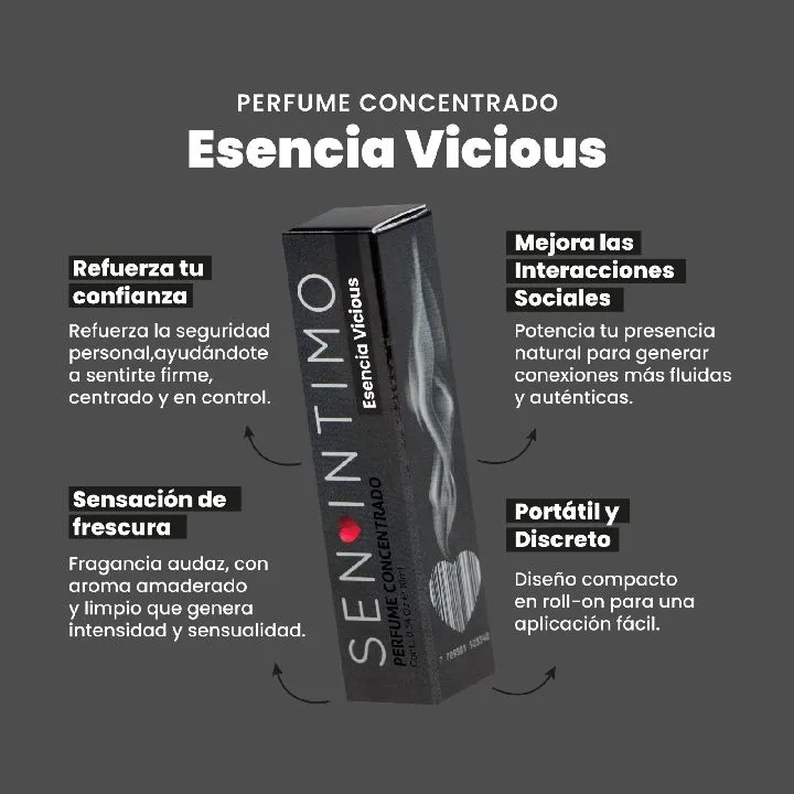 SEN INTIMO - PERFUME CON FEROMONA MEN EN ROLL ON 10ML VICIOUS FER12-3