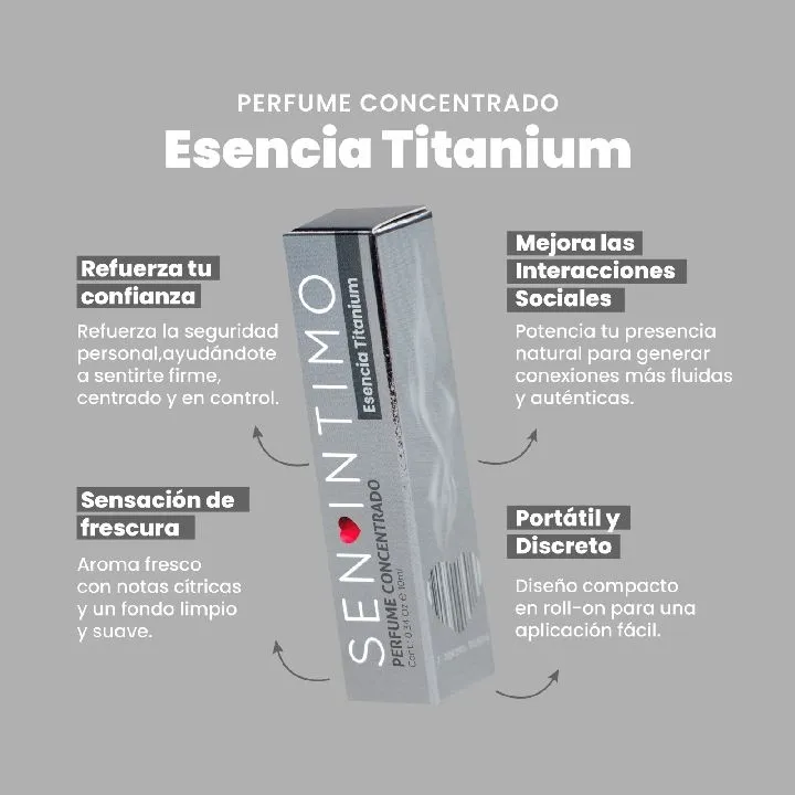 SEN INTIMO - PERFUME CON FEROMONA MEN EN ROLL ON 10ML TITANIUM FER12-2