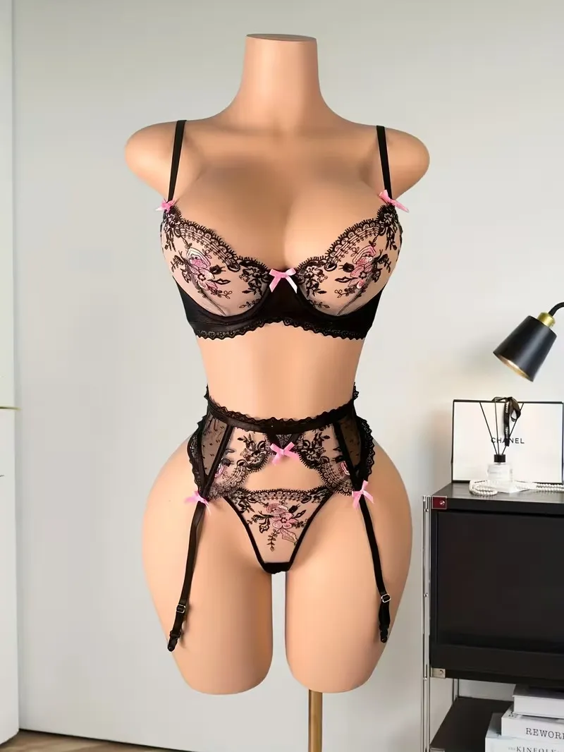 CONJUNTO LIGUERO FLORAL LCL27