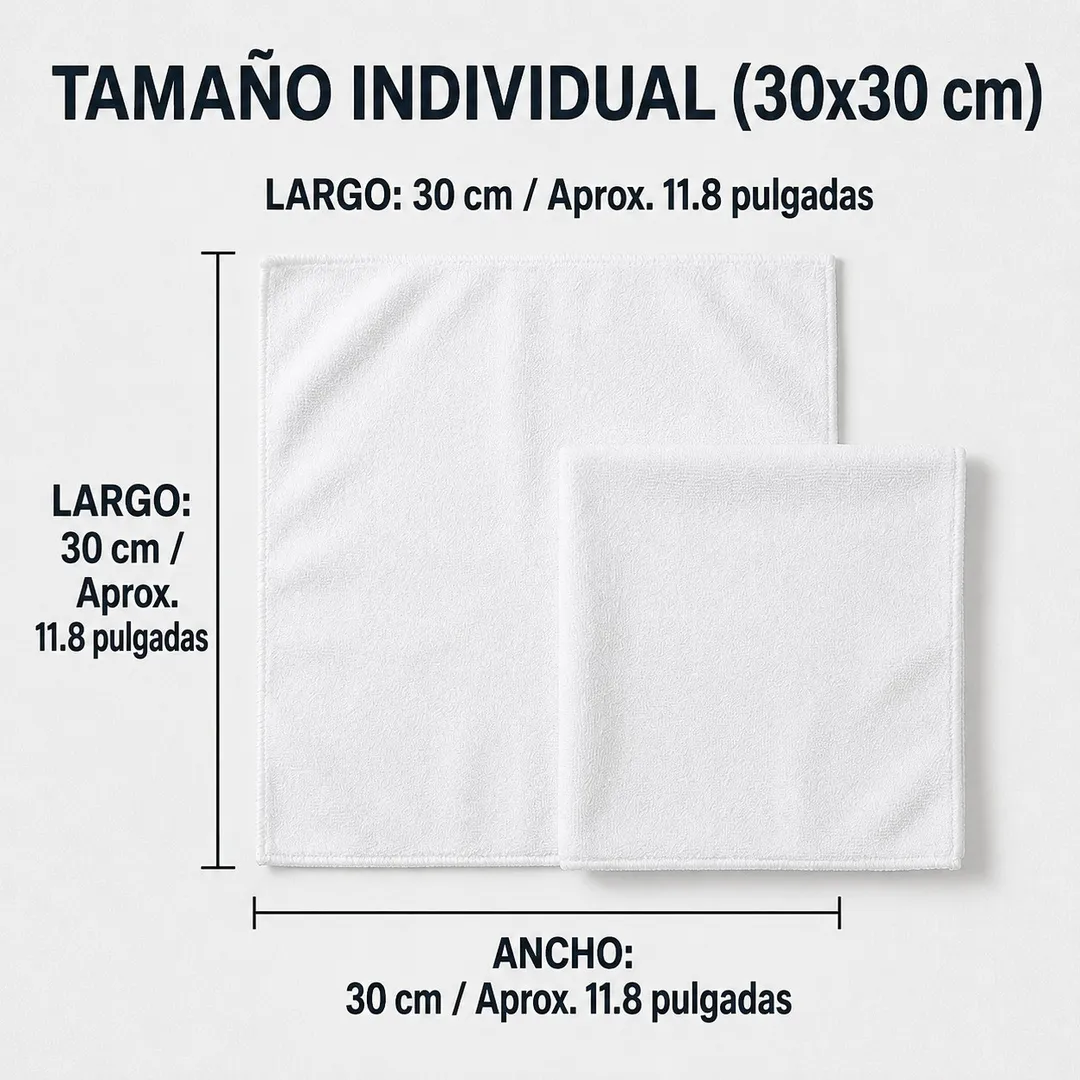 TOALLA PARA SUBLIMAR BLANCAS 30X30 CM