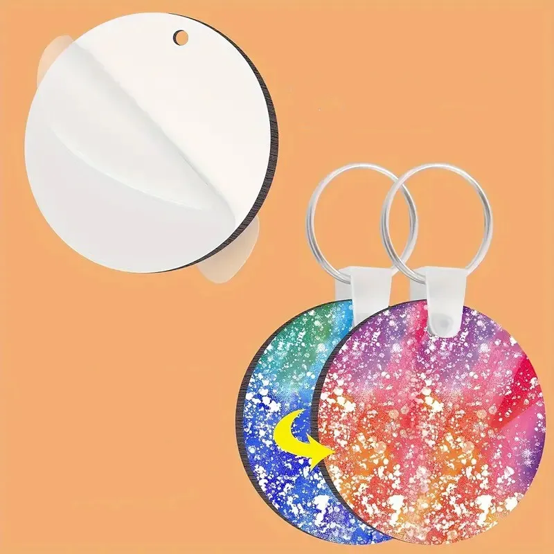 LLAVERO REDONDO 5 CM SUBLIMABLE MDF DOBLE CARA