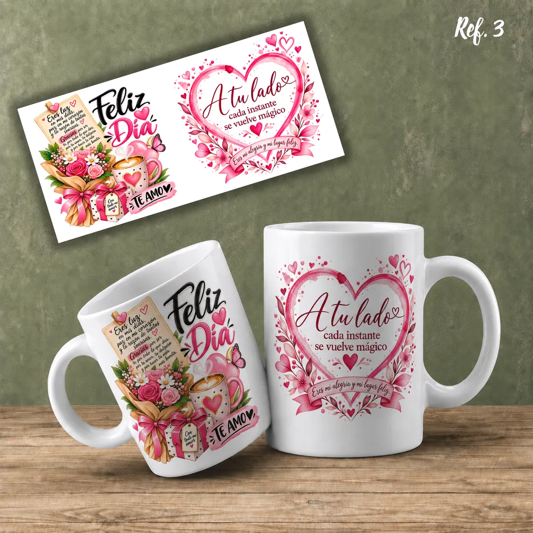 PLANTILLA PARA MUGS AMOR Y AMISTAD 1