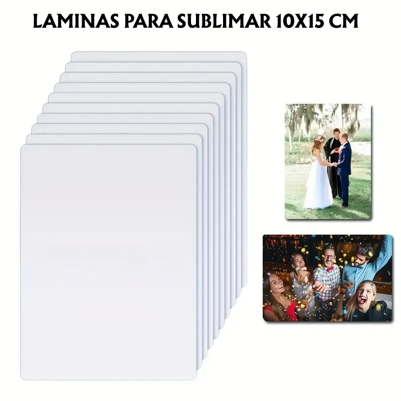 LAMINAS PARA SUBLIMAR BLANCAS 10x15 CM