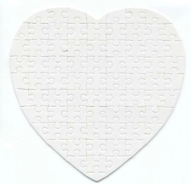 ROMPECABEZAS CORAZON PEQUEÑO PARA SUBLIMAR