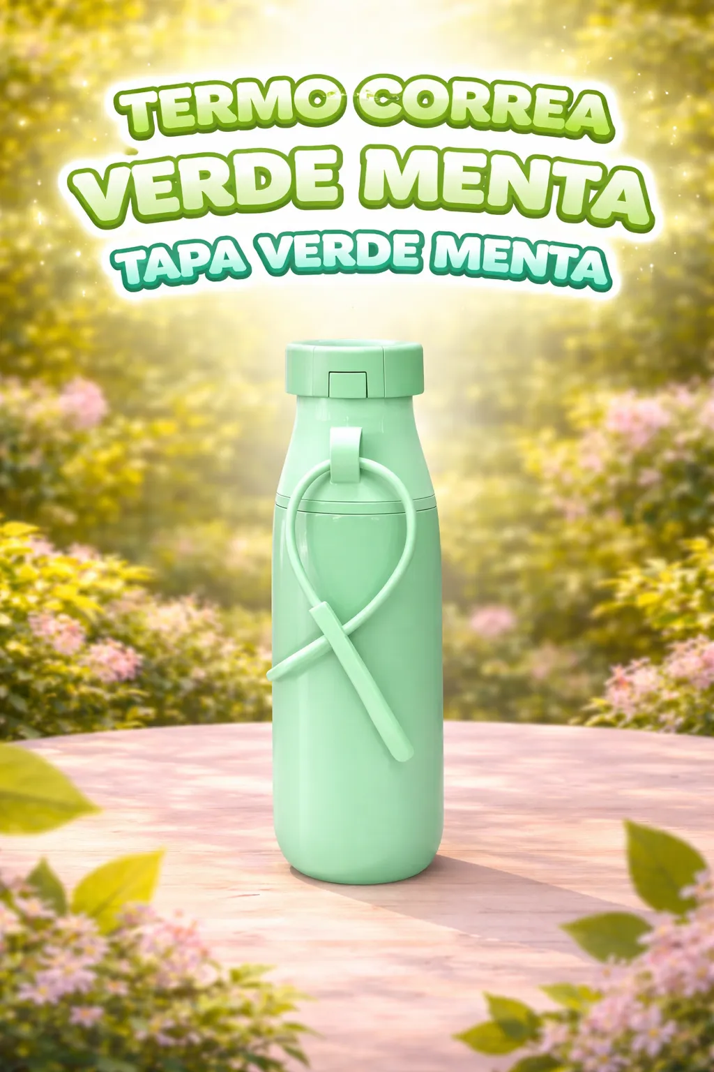 TERMO CORREA VERDE MENTA TAPA VERDE MENTA
