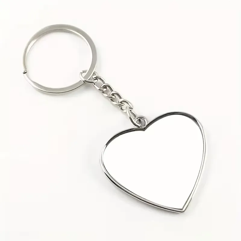 LLAVERO CADENA CORAZON PARA SUBLIMAR