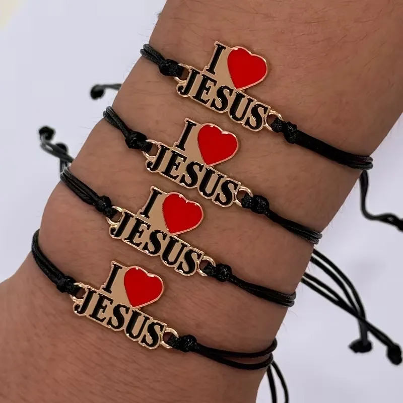 PULSERA TEJIDA A MANO JESUS