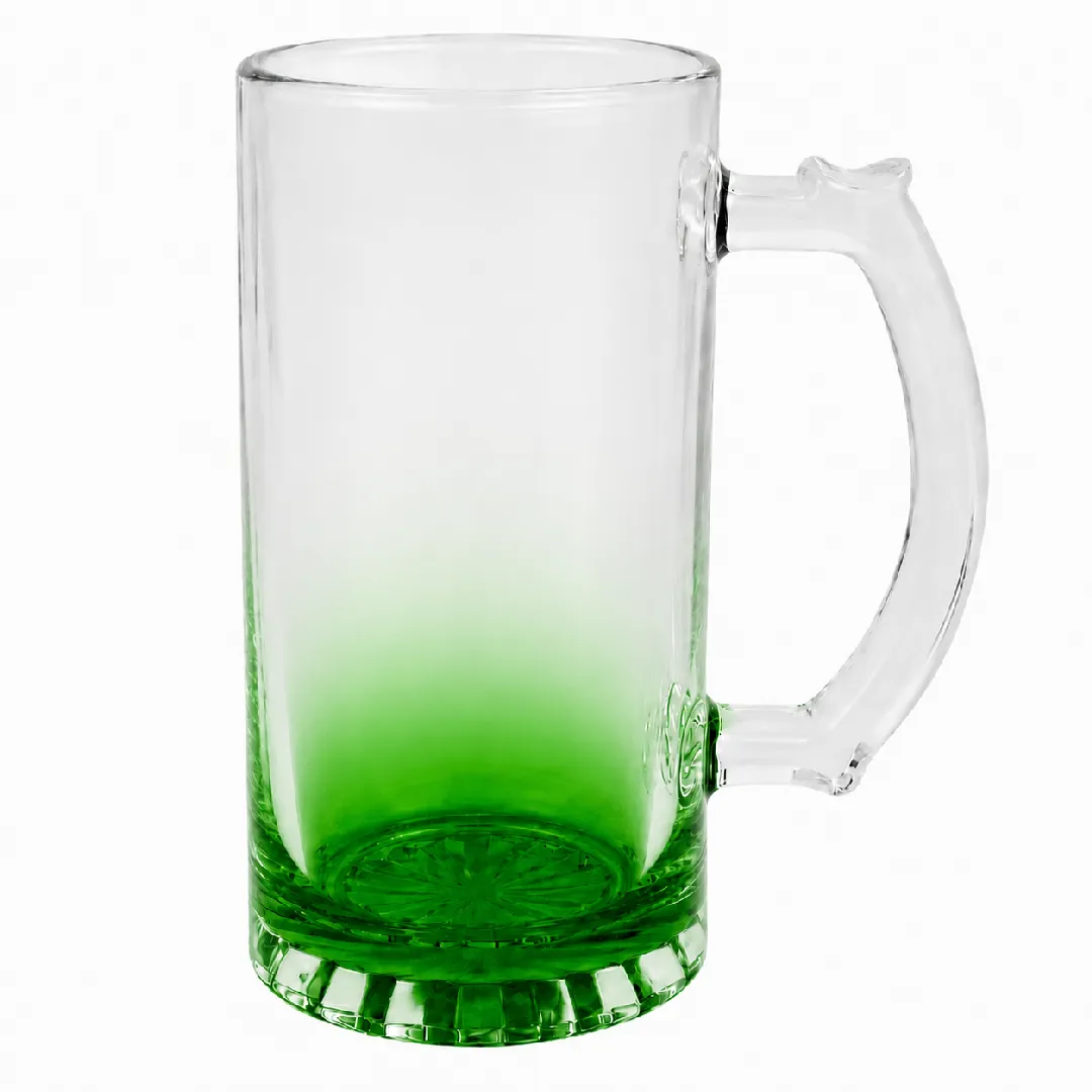 CERVECERO CRISTAL PARA SUBLIMAR COLOR VERDE 17 ONZAS