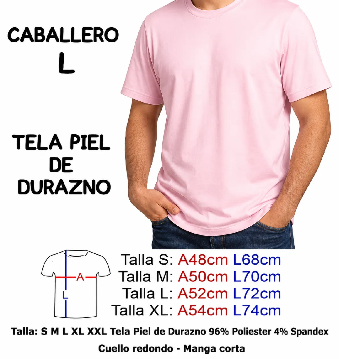 CAMISETA ROSADO CLARO PIEL DE DURAZNO CABALLERO L