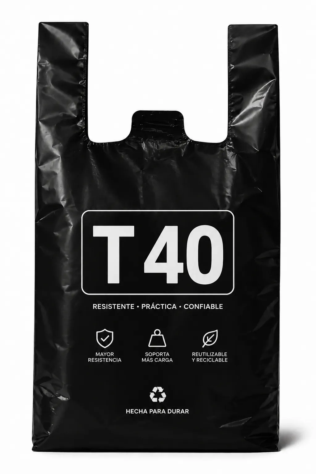 PAQUETE DE BOLSA T40 NEGRA X 100 UNIDADES