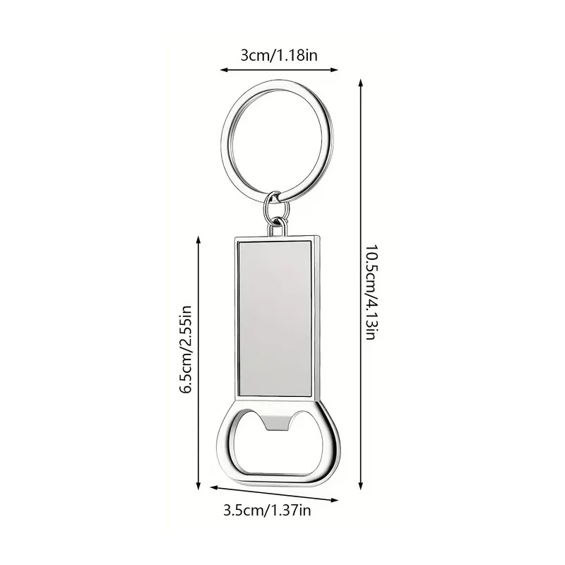 LLAVERO DESTAPADOR PARA SUBLIMAR 6.5X3.5 CM