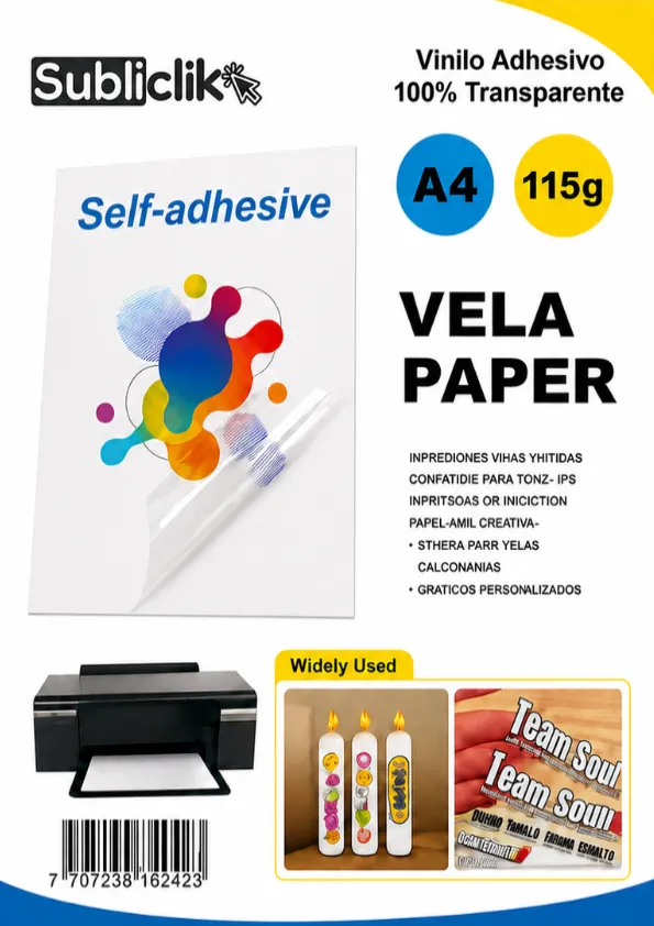 PAPEL VELA AUTOADHESIVO A4 115g