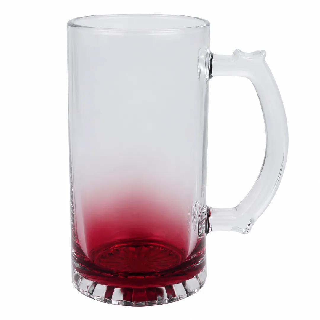 CERVECERO CRISTAL PARA SUBLIMAR COLOR ROJO 17 ONZAS