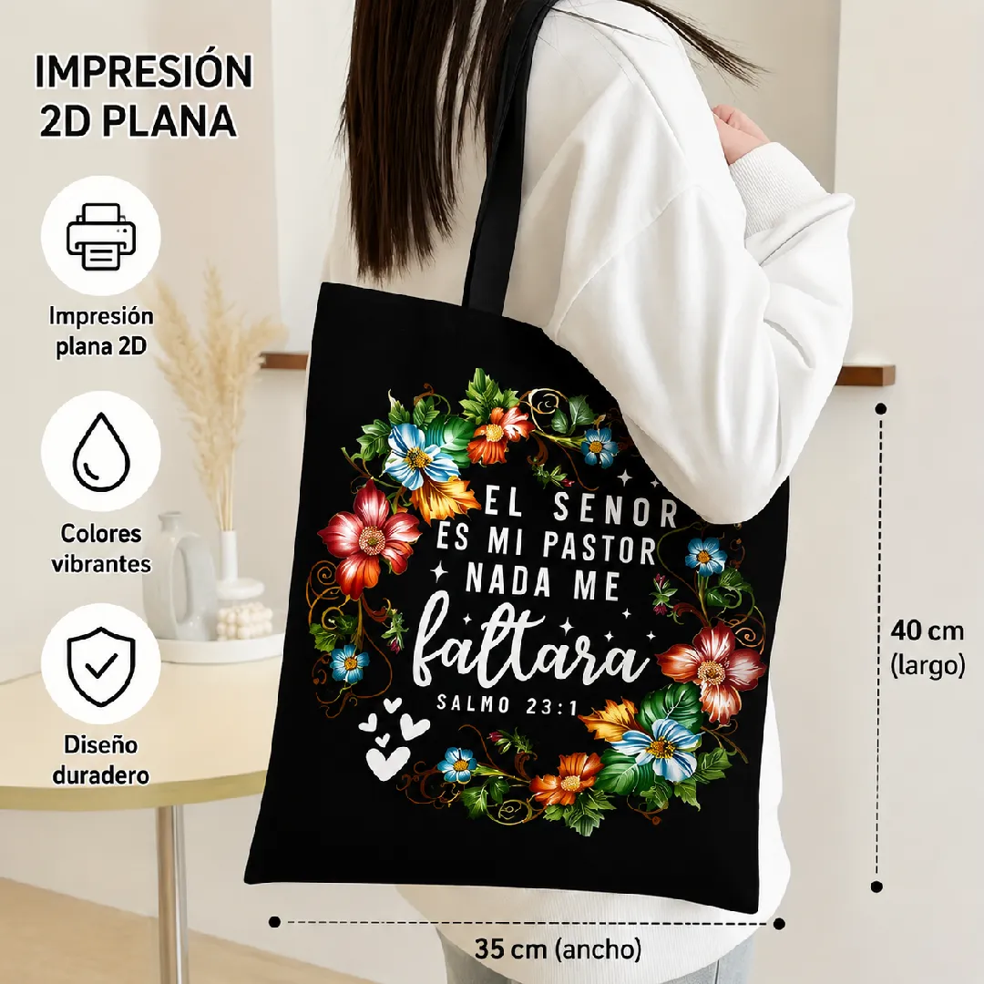 BOLSO EN TELA EL SEÑOR ES MI PASTOR