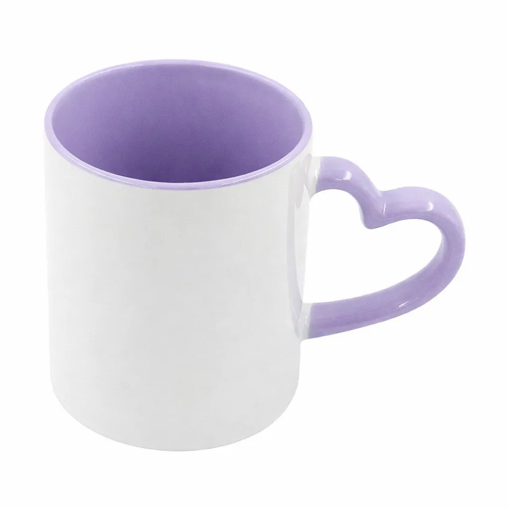 MUG COLOR INTERNO OREJA DE CORAZON LILA