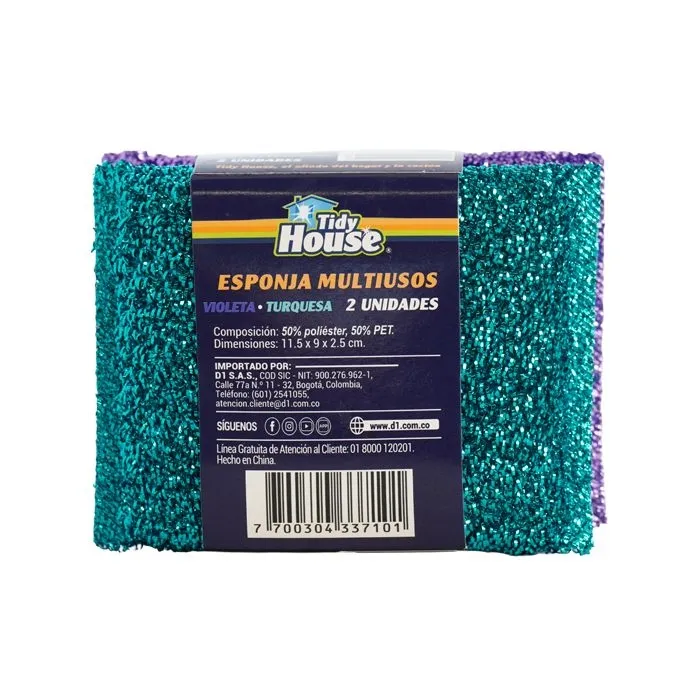 ESPONJA MULTIUSOS ABRASIVA TIDYHOUSE 2U