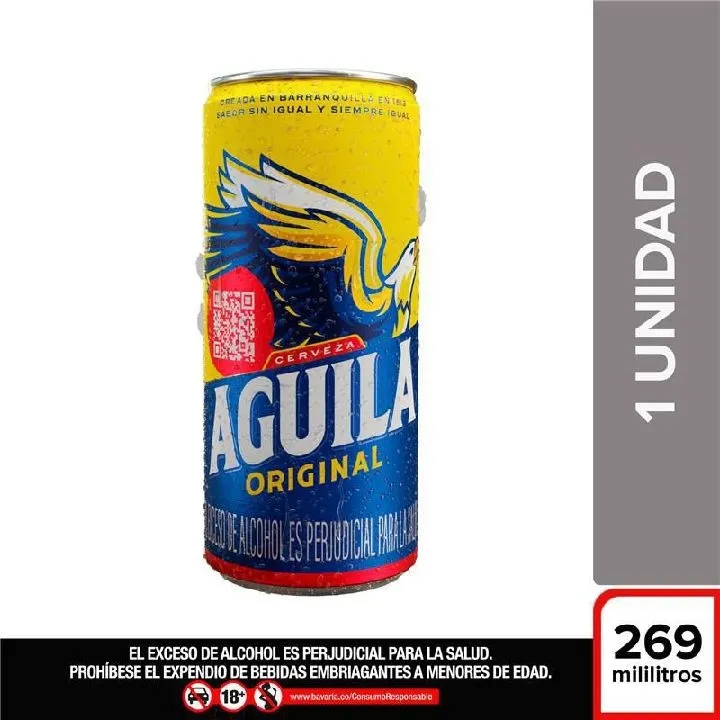 Cerveza Aguila Original 269 ml Unidad