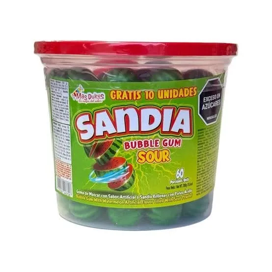 BOLA CHICLE SANDIA ACIDAx 60