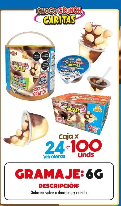 CHOCO CRUNCH CHOCO-VAINILLA X100