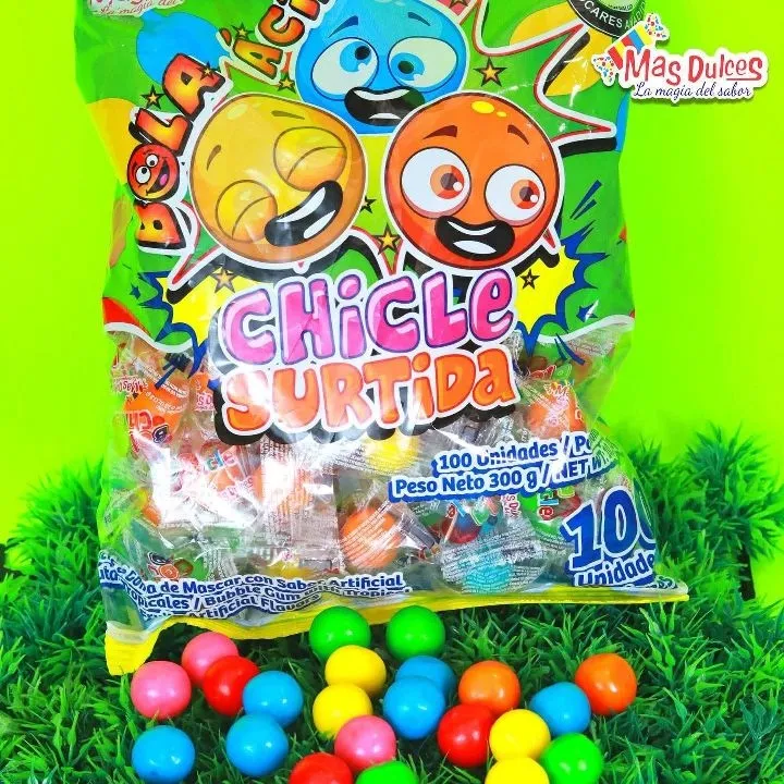 BOLA CHICLE SURTIDA X100