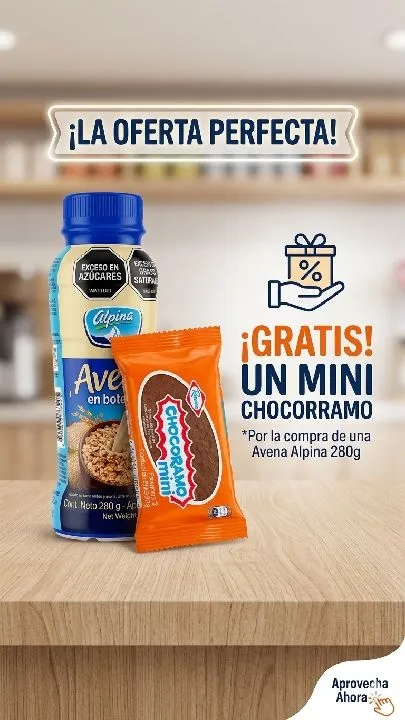 AVENA BOTELLA 280ML GRATIS CHOCORRAMO
