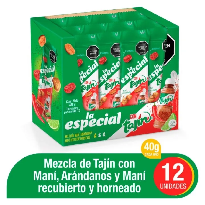 MANI LA ESPECIAL TAJIN X12 x40G