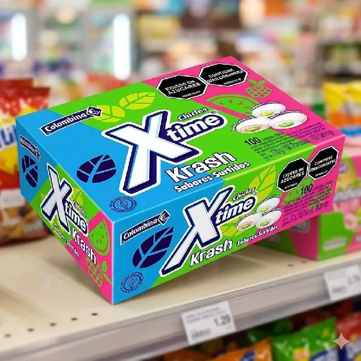 XTIME CHICLE RELLENO STDO X100