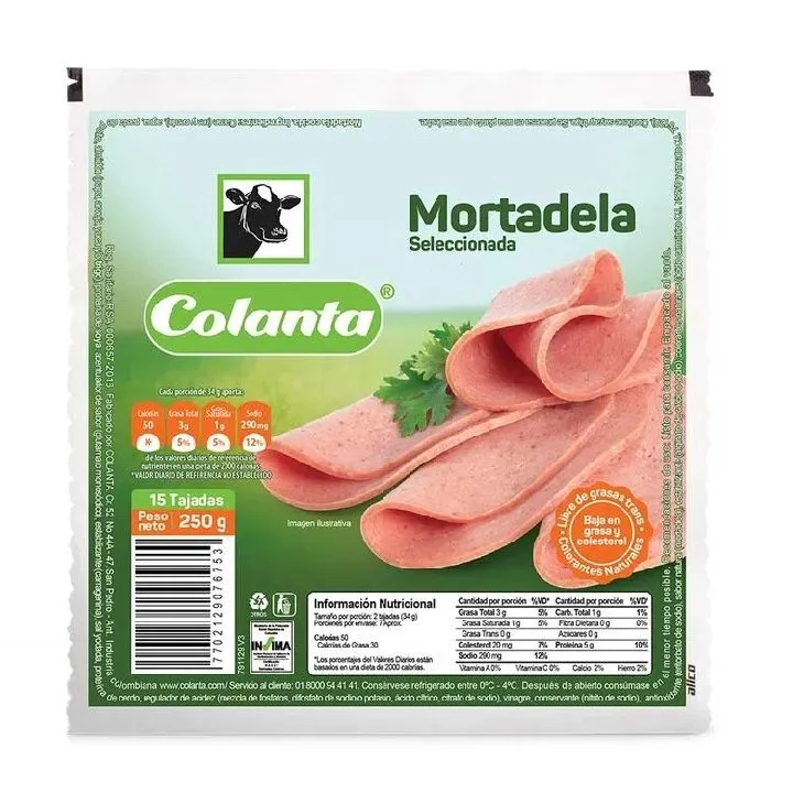 MORTADELA SELECCIONAD COLANTA 225G 15TAJ