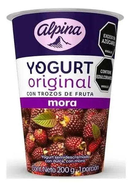YOGURT MORA VASO ALPINA 150ML