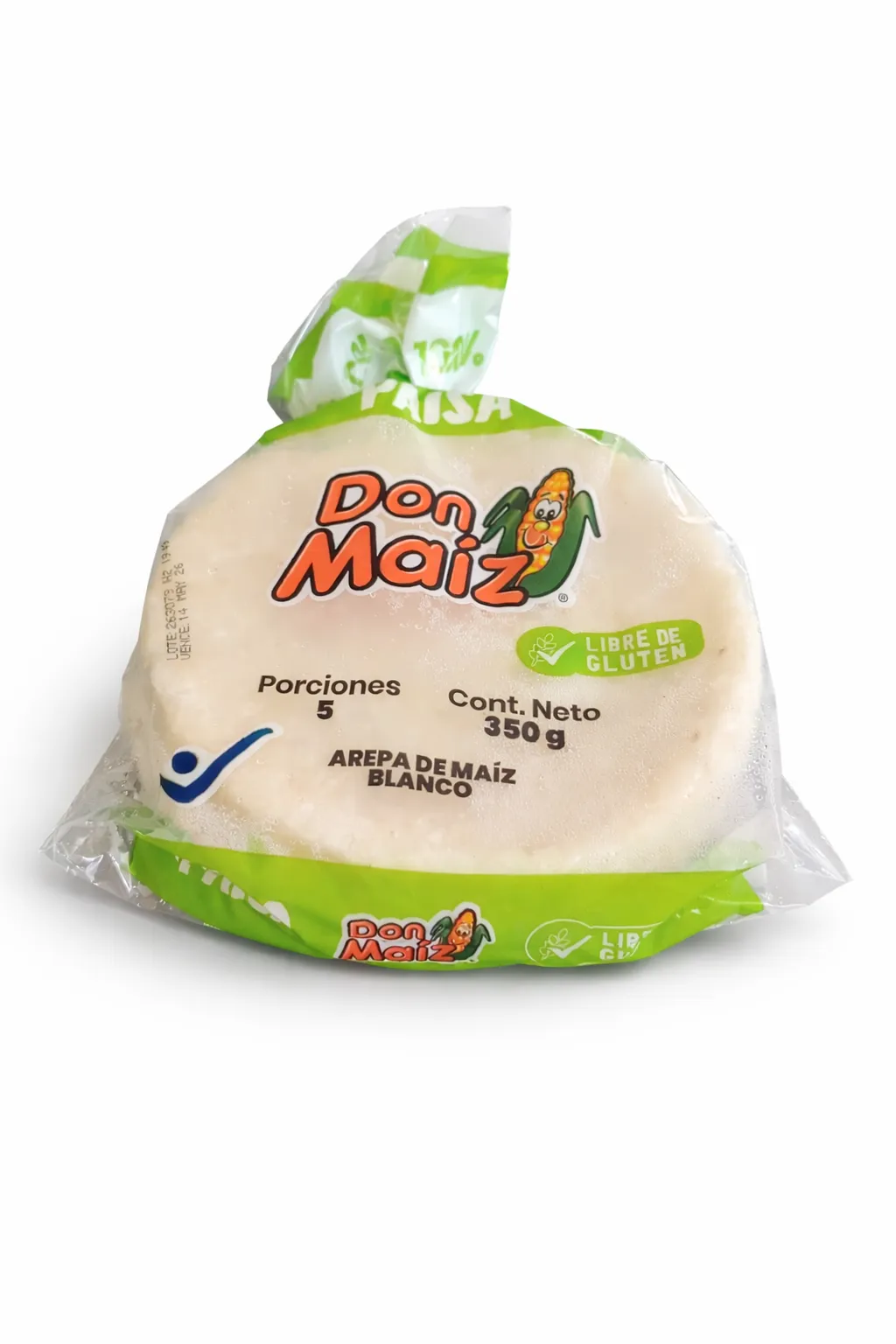 AREPA PAISA DON MAIZ 350 G X 5 UNDS