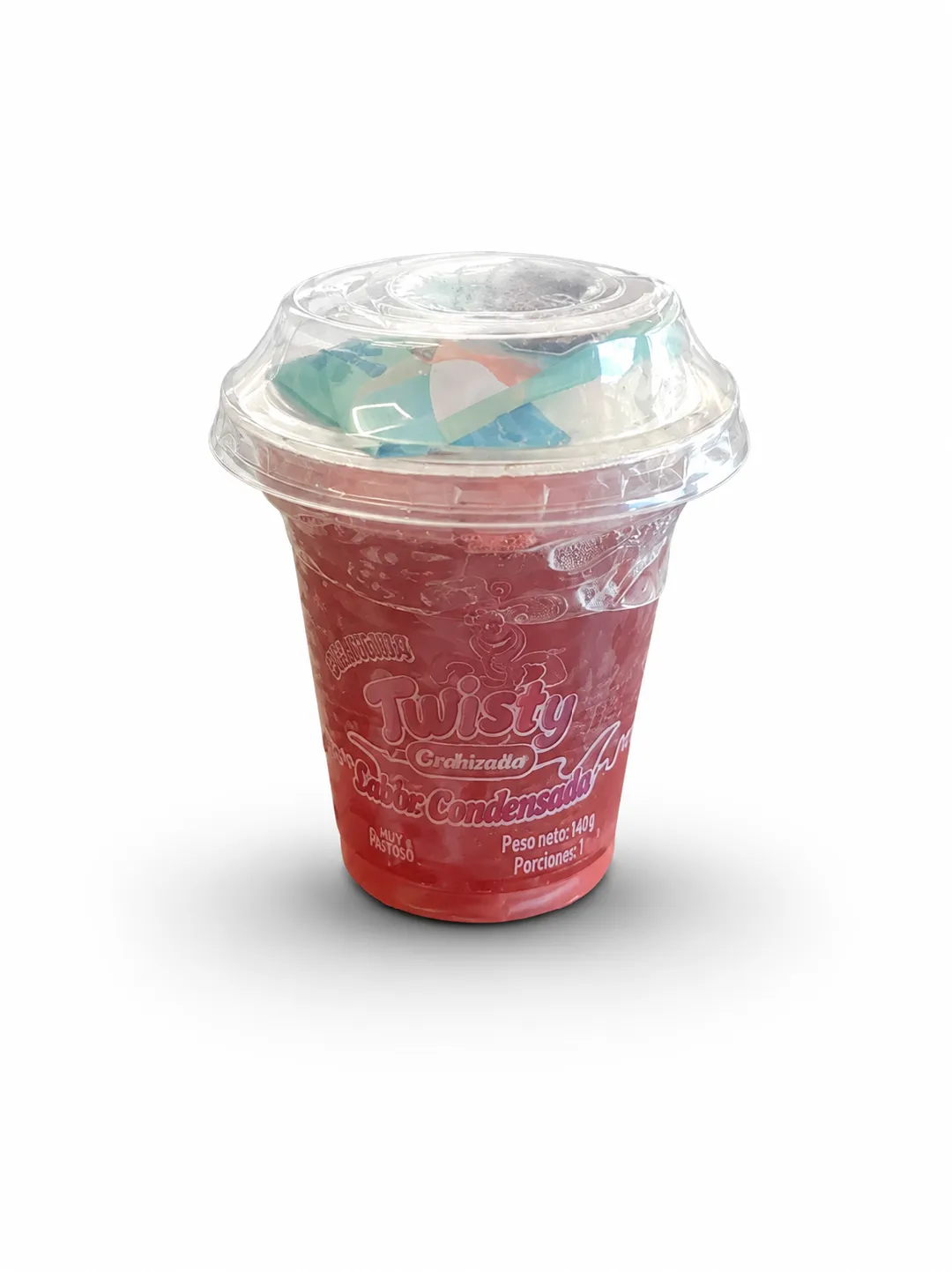 GELATINA TWISTY COLANTA CON  CONDESADA SABOR MORA X 140 G