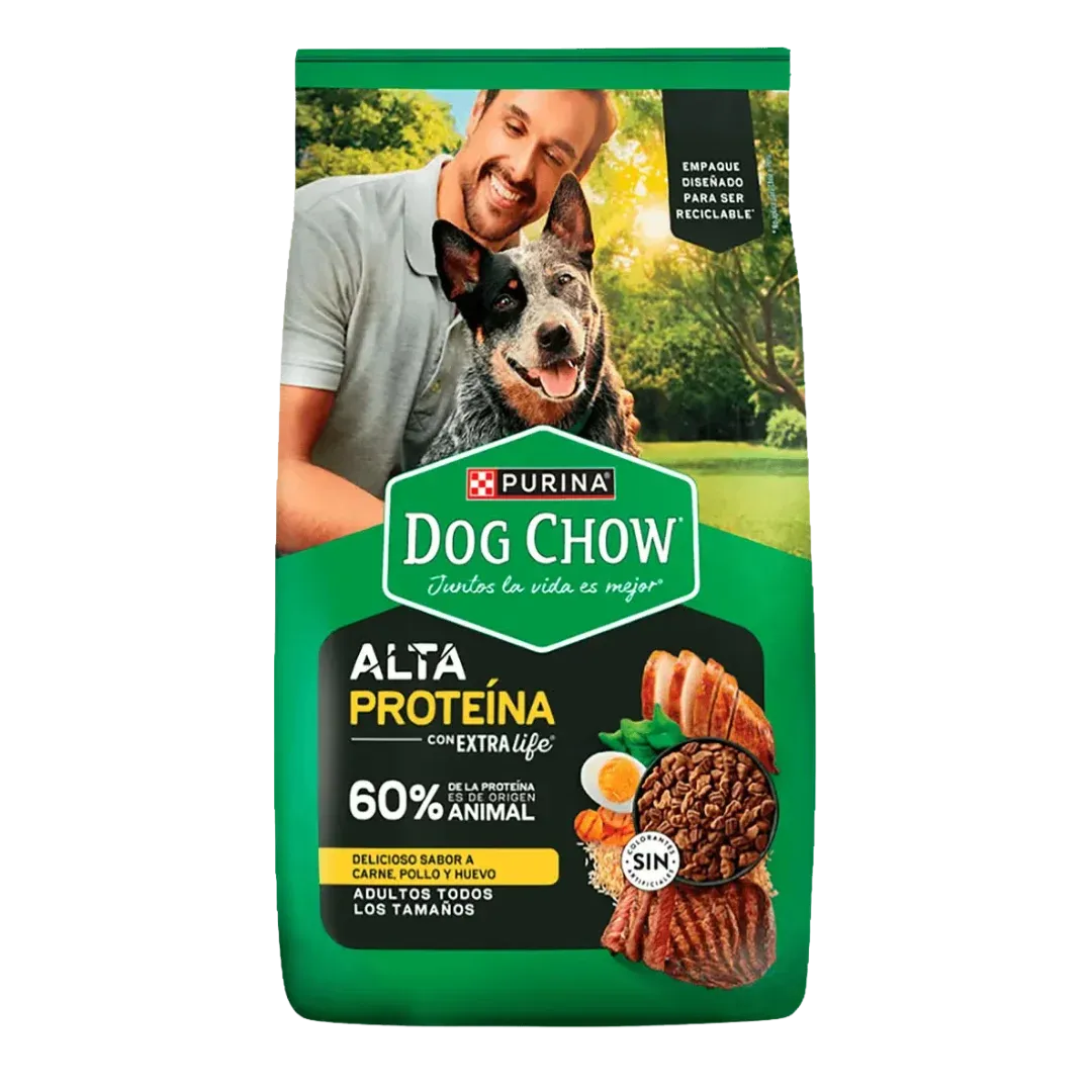 DOG CHOW ADULTO TODOS LOS TAMAÑOS ALTA PROTEINA X 475 G