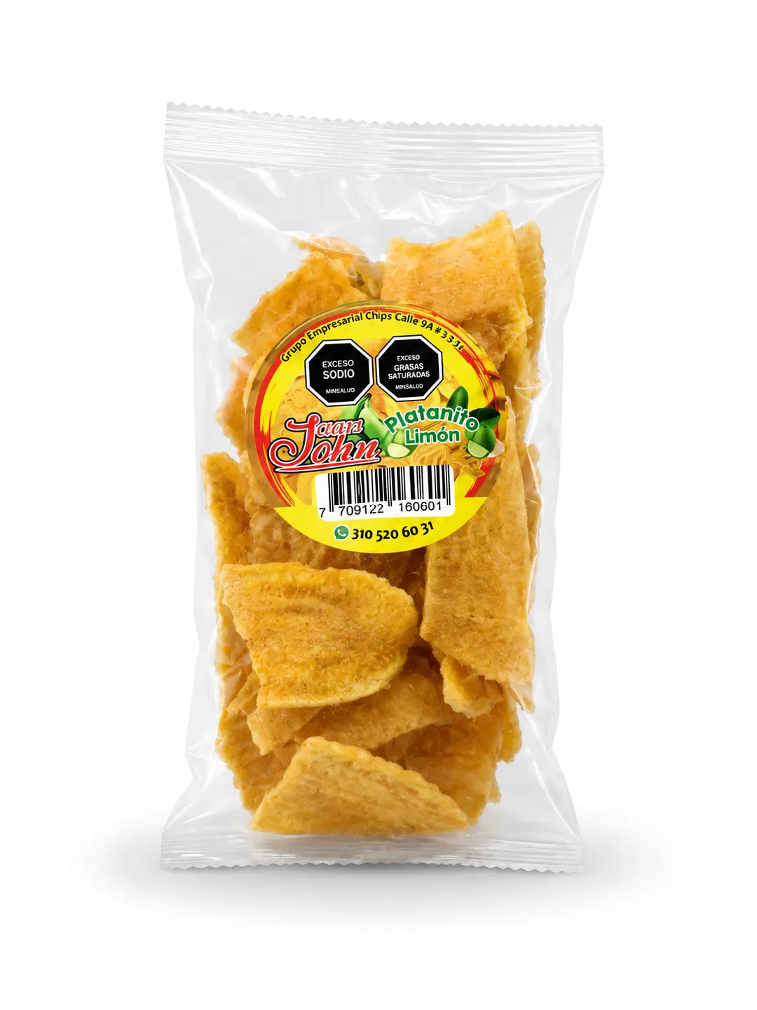 PLATANITO LIMON CHIPS JOHN X 90 GM