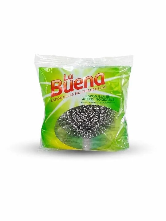 ESPONJA EN ACERO INOXIDABLE LA BUENA X UND