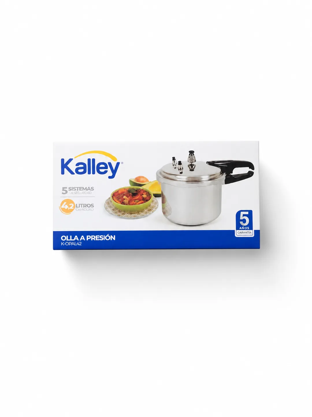 OLLA A PRESION KALLEY 5-7 SISTEMAS DE SEGURIDAD X 4.2 LITROS