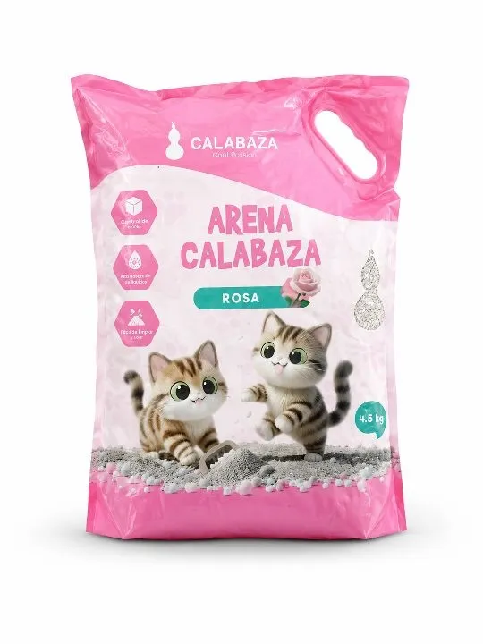 ARENA PARA GATOS CALABAZA ROSA X 4.5 GM
